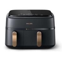 Friggitrice senza olio - PHILIPS - NA352/04 - 9L - Doppio cestello - Touch screen + Accessori - Nero