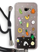 Happy bento friends: Samsung Galaxy J4 Plus Transparant Hoesje met koord