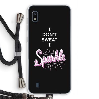 Sparkle quote: Samsung Galaxy A10 Transparant Hoesje met koord
