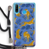 Luipaard: Huawei P30 Lite Transparant Hoesje met koord