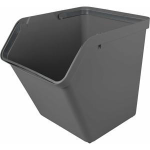 Sunware Sigma Home sorteer bak - afvalbak - antraciet - stapelbaar - 60L - 49 x 39 x 45 cm