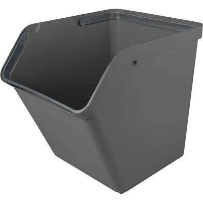 Sunware Sigma Home sorteer bak - afvalbak - antraciet - stapelbaar - 60L - 49 x 39 x 45 cm