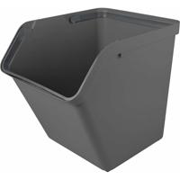 Sunware Sigma Home sorteer bak - afvalbak - antraciet - stapelbaar - 60L - 49 x 39 x 45 cm
