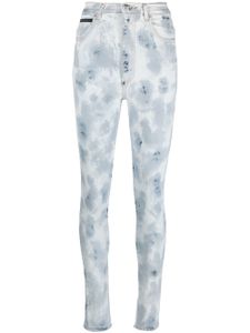 Philipp Plein legging tie dye à taille haute - Bleu