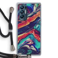 Chameleon Sun: Oppo Find X3 Neo Transparant Hoesje met koord