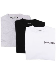 Palm Angels lot de trois t-shirts à logo imprimé - Blanc