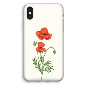 Red poppy: iPhone X Transparant Hoesje