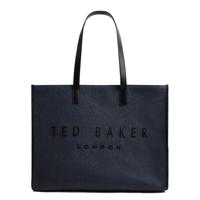 Ted Baker Pallmer Faux Raffia Large Icon Bag -Navy