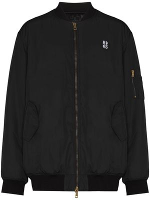 Raf Simons veste bomber à imprimé Smiley - Noir