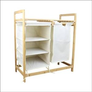 Marbeaux Wasmand Bamboe Badkamer Organizer Hout 77x69,5x38cm