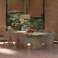 9-delige Tuinset poly rattan bruin