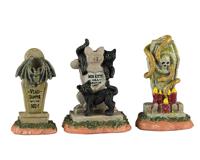 Spooky Town Headstones 4x10x16 cm 3st Halloween - Lemax