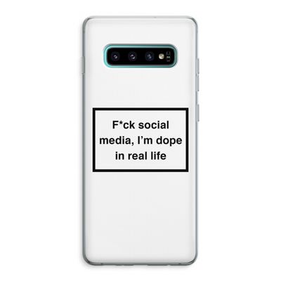 I'm dope: Samsung Galaxy S10 Plus Transparant Hoesje