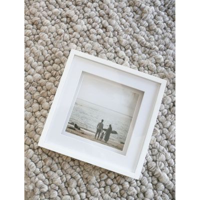 Deknudt Fotokader in wit met dubbele passe-partout 20x20 S67NK1