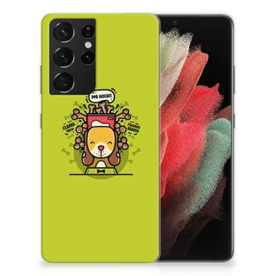 Samsung Galaxy S21 Ultra Telefoonhoesje met Naam Doggy Biscuit Samsung Galaxy S21 Ultra Telefoonhoesje met Naam Doggy Biscuit