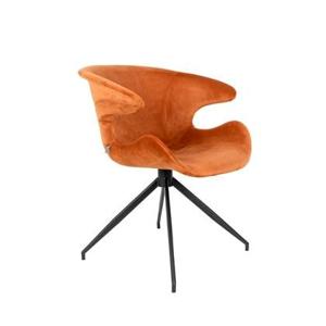 Zuiver Mia Eetkamerstoelen met armleuning Oranje - Set van 2