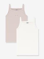 Set van 2 hemdjes met dunne bandjes van katoen PETIT BATEAU lichtroze Set van 2 hemdjes met dunne bandjes van katoen PETIT BATEAU lichtroze