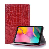 Krokodil textuur horizontale Flip lederen case voor Galaxy tab A 8 (2019) P200/P205 met houder & kaartsleuven & portemonnee (rood)