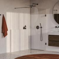 Brauer Void - Inloopdouche - Helder Glas - 110 x 200 cm - incl. Glascoating - PVD Gunmetal Geborsteld