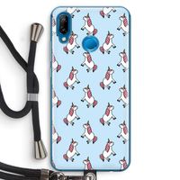 Eenhoorns overal: Huawei P20 Lite Transparant Hoesje met koord