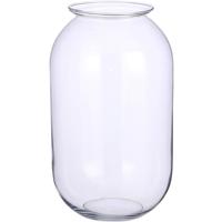 Mica Decorations bloemenvaas- transparant - van glas - D19 x H30 cm - boeketten - siertakken