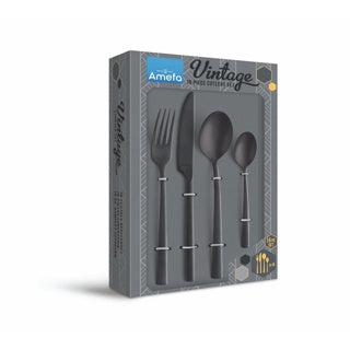 Amefa manille vintage bestekset 16-delig zwart