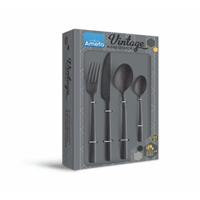 Amefa manille vintage bestekset 16-delig zwart