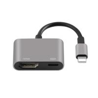Onten 7565S 8 pin naar HDMI HDTV beamer video adapter kabel voor iPad (grijs)