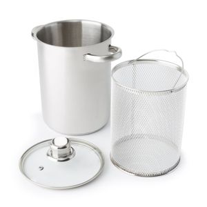 Asperge/pastapan RVS Met Inzet Ø 16cm, Hoogte 22cm