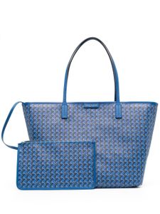 Tory Burch sac cabas à motif ondulé - Bleu