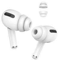 AHASTYLE PT99-2 1 paar voor Apple AirPods Pro 2 / AirPods Pro Silicone oordopjes Bluetooth oortelefoon oorkappen Cover, Maat M - Wit - thumbnail