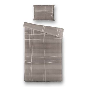 McGregor Dekbedovertrek McGregor Illinois - Taupe 1-persoons (140 x 240 cm + 1 kussensloop) Dekbedovertrek