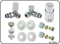 Wiesbaden luxe therm.rad.aansluitset haaks verkeerd links chroom