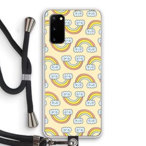 Regenboog: Samsung Galaxy S20 Transparant Hoesje met koord