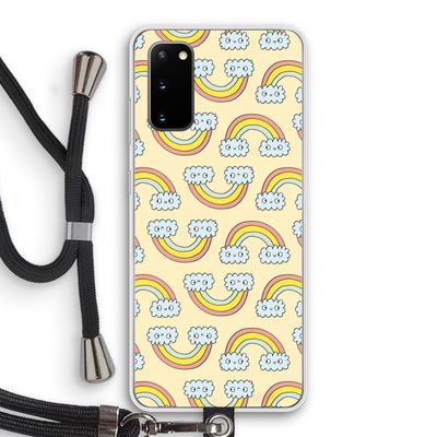 Regenboog: Samsung Galaxy S20 Transparant Hoesje met koord