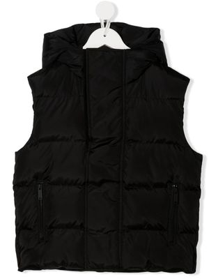 DSQUARED2 KIDS gilet matelassé à logo arrière - Noir