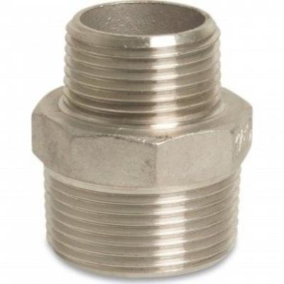 Zeskant Verloopnippel - Fig.245 - RVS - buiten/buiten - 1/2" x 3/8"