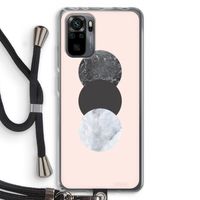 Marmeren cirkels: Xiaomi Redmi Note 10 Pro Transparant Hoesje met koord