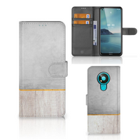 Nokia 3.4 Book Style Case Wood Concrete - thumbnail