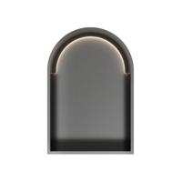 Hotbath &More Inbouwnis Toogmodel - 452 x 30 x 10 cm - met LED-verlichting - Geborsteld Gunmetal PVD