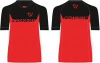 CONWAY shirt met korte mouwen "trail jersey ss" trail jersey ss size s black/red