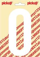 Plakcijfer Nobel Sticker getal 0 wit Pickup - Pickup