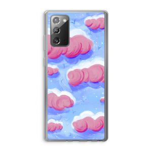 Roze wolken met vogels: Samsung Galaxy Note 20 / Note 20 5G Transparant Hoesje