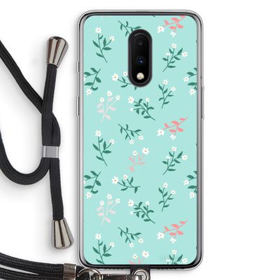 Small white flowers: OnePlus 7 Transparant Hoesje met koord