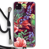 Papegaaien: Pixel 4a 5G Transparant Hoesje met koord
