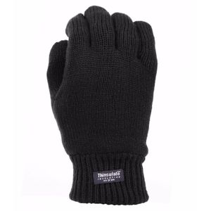 Thinsulate thermo handschoen zwart gebreid XL/2XL  -