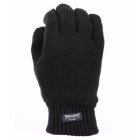 Thinsulate thermo handschoen zwart gebreid XL/2XL  -