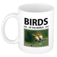 Foto mok Bijeneter beker - birds of the world cadeau Bijeneter vogels liefhebber - thumbnail
