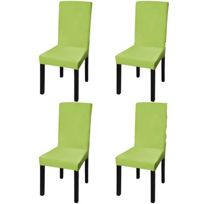 VidaXL Stoelhoezen 4 st stretch recht groen