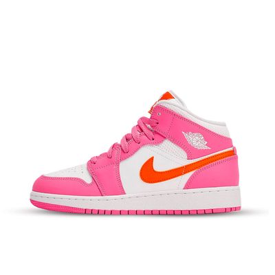 Air Jordan 1 Mid Pinksicle Safety Orange (GS)